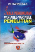 Skala pengukuran variabel-variabel penelitian.